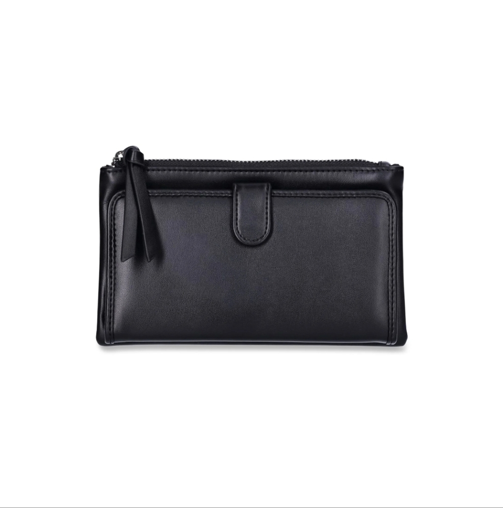 New No Boundaries Women's Casual Card Wallet, Black